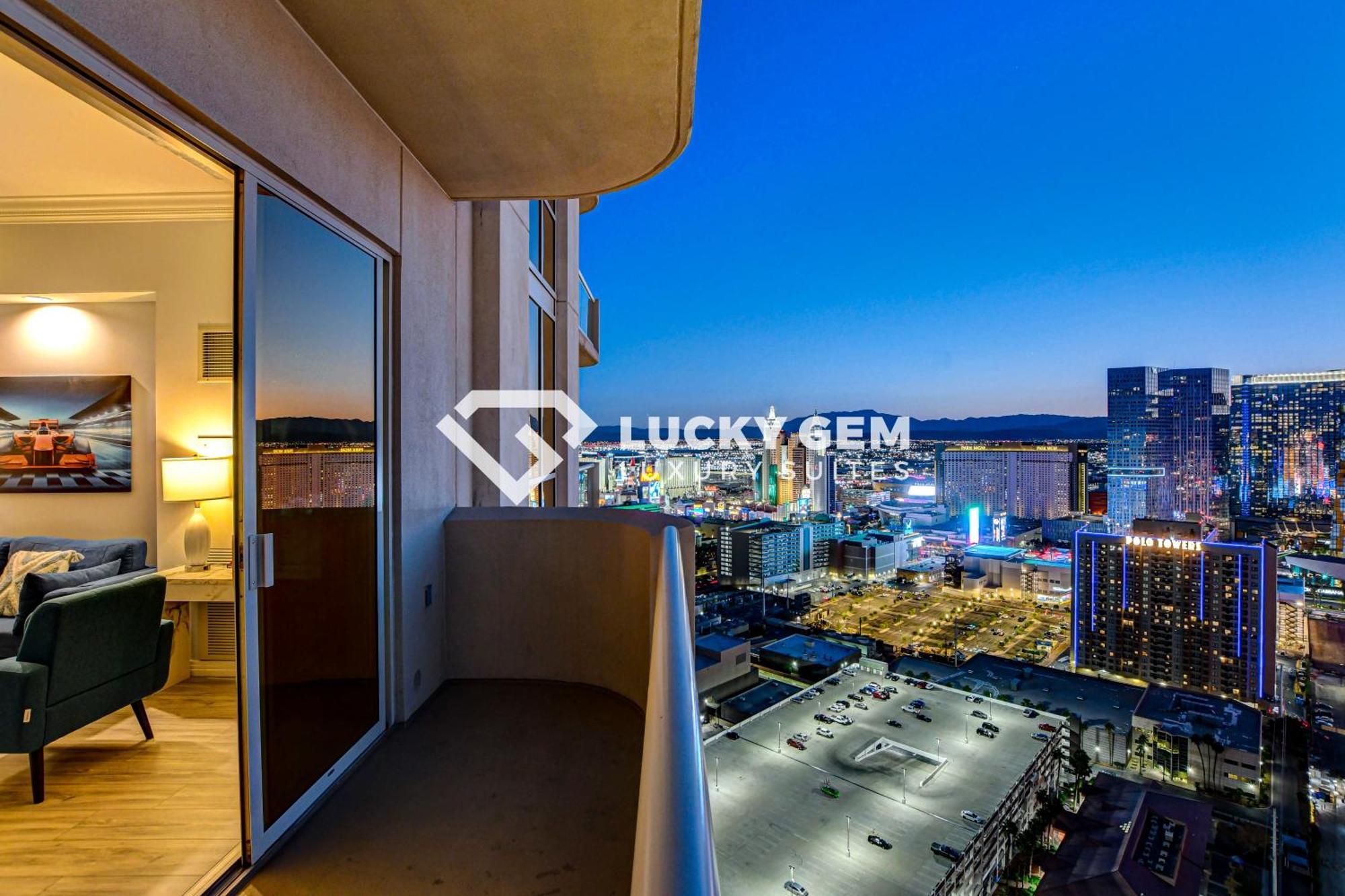 Lucky Gem Penthouse & Luxury Suites At Signature Resort, Balcony Strip View 3505 Las Vegas Exterior foto